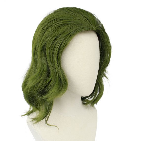 Movie clown Joker Fleck origin green curly hair cos wig