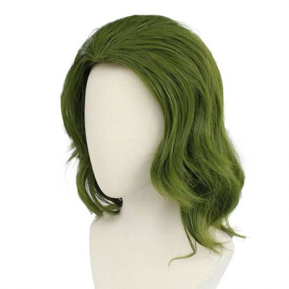 Movie clown Joker Fleck origin green curly hair cos wig