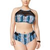 Fashion widened and enlarged two-piece backless sexy swimsuit