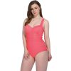Solid color patternless sexy plus size one-piece swimsuit