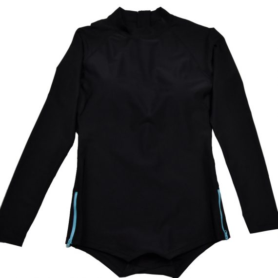 Sexy slim black one-piece swimsuit wetsuit