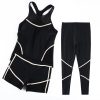 European and American ladies plus size split tulle sexy swimsuit three-piece suit