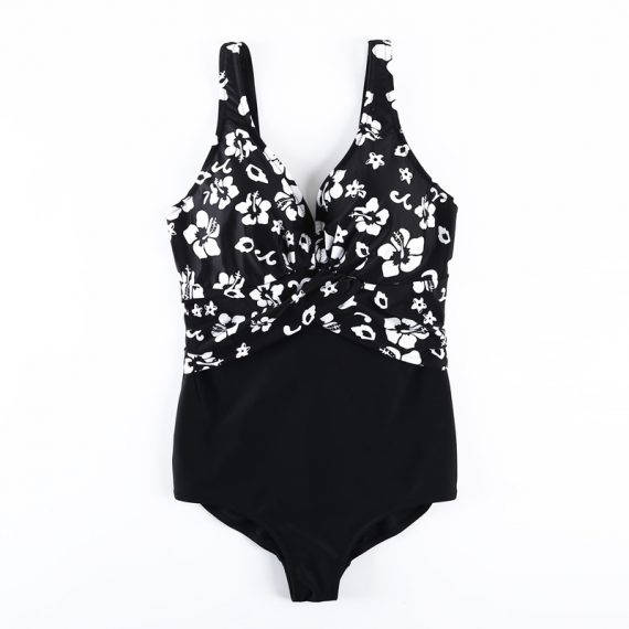 Triangle Floral one-piece sexy Swimsuit with three colors