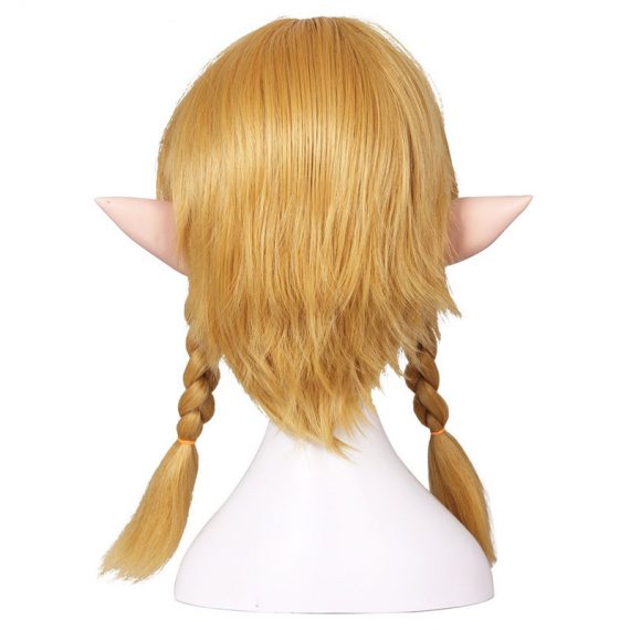 cosplay wig of The Legend of Zelda link yellow double braid