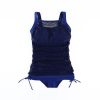 Plus size solid color lace conservative slim Skirt one-piece swimsuit