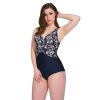 Triangle Floral one-piece sexy Swimsuit with three colors