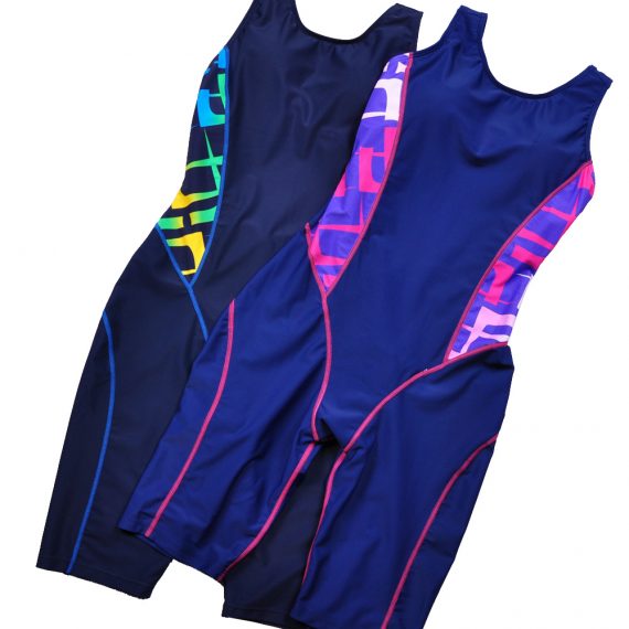 Sexy leaky back Mid-length one-piece swimsuit With pattern