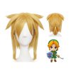 cosplay wig of The Legend of Zelda link yellow double braid