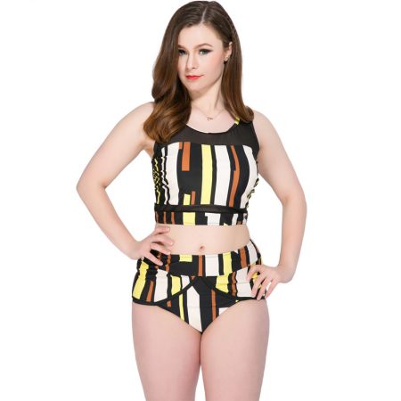 Two-piece sexy bikini Large size swimsuit With chest pad and steel ring