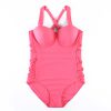 Solid color patternless sexy plus size one-piece swimsuit