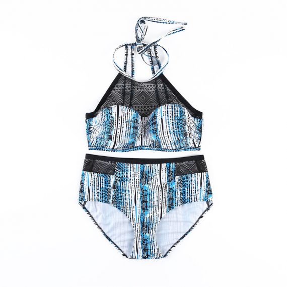 Fashion widened and enlarged two-piece backless sexy swimsuit