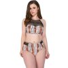 Fashion widened and enlarged two-piece backless sexy swimsuit