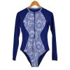 Patterned No rims long-sleeved triangle swimsuit wetsuit