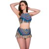 New large size striped slim sexy short skirt bikini swimsuit