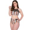Fashion widened and enlarged two-piece backless sexy swimsuit
