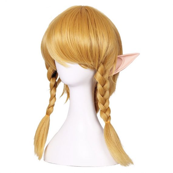 cosplay wig of The Legend of Zelda link yellow double braid