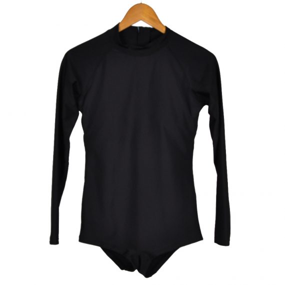 Sexy slim black one-piece swimsuit wetsuit