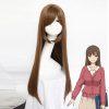 Domestic Girlfriend Hina Tachibana Straight brown long temple hair wig