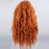Animated movie Brave protagonist Merida brown long curly hair wig