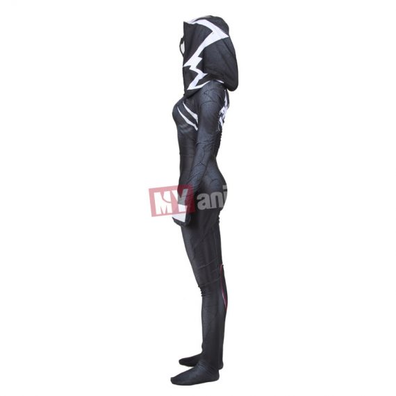 Spiderman Into The Spider Verse Lightning black cape superhero women and girls costumes
