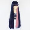 Panty & Stocking with Garterbelt Anarchy Stocking Blue Pink Long Straight Wig