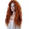 Animated movie Brave protagonist Merida brown long curly hair wig
