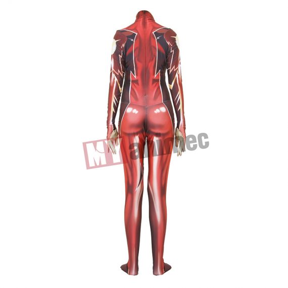 3D style Lycra red female flasher Halloween cosplay jumpsuit