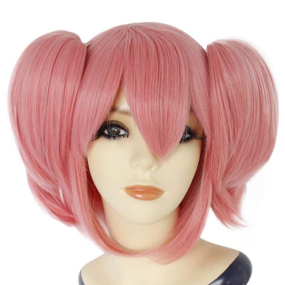 Magical Girl Kaname Madoka pink cosplay wig for women and girls