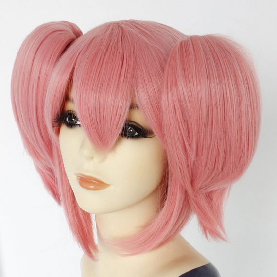 Magical Girl Kaname Madoka pink cosplay wig for women and girls