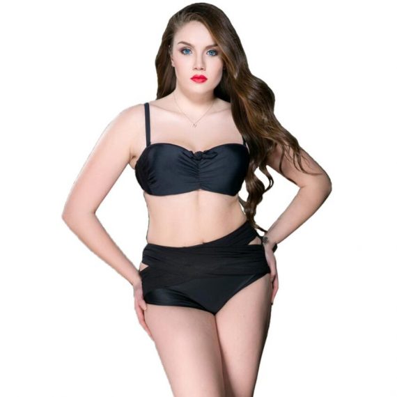 Women's triangle bikini sexy swimsuit solid color sling with steel ring