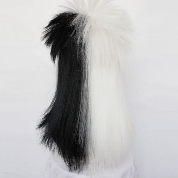 Cruella de Vil cosplay wig black and white hair