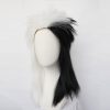 Cruella de Vil cosplay wig black and white hair