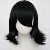 Keith black reverse warp matte chemical fiber high temperature silk wig