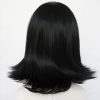 Keith black reverse warp matte chemical fiber high temperature silk wig