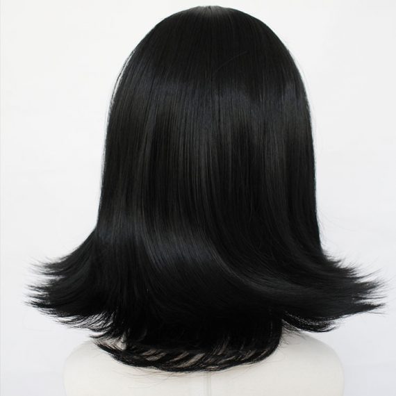 Keith black reverse warp matte chemical fiber high temperature silk wig