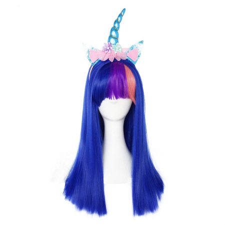 Twilight Sparkle cosplay wig with headdress