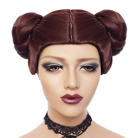 Star Wars brown double ball head wig