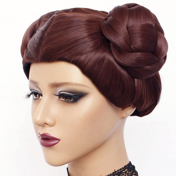 Star Wars brown double ball head wig