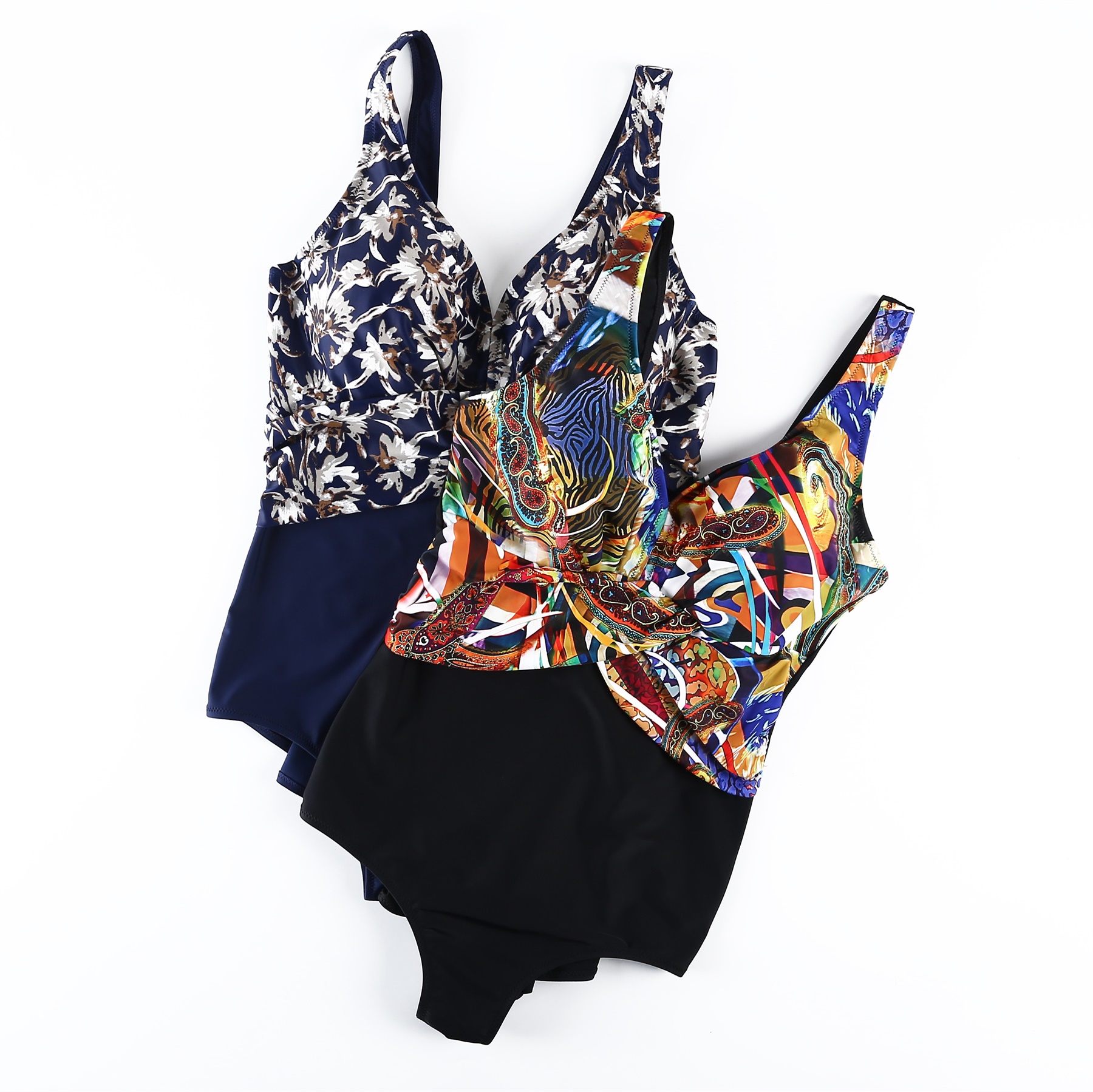 Triangle Floral one-piece sexy Swimsuit with three colors