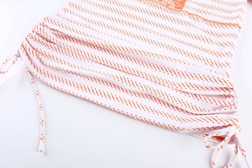 Yellow striped long-sleeved sunscreen slimming triangle two-piece swimsuit wetsuit