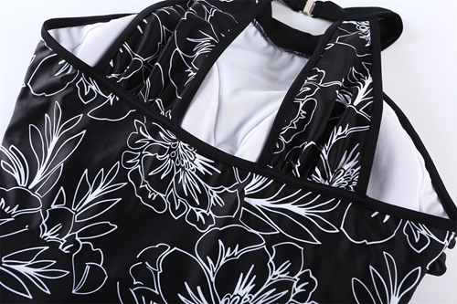 New cover belly slimming plus size one-piece swimsuit