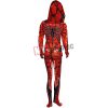 Halloween Zentai Lycra Women Venom Red Cloak Spider-Man Cosplay Tights Jumpsuit Costume