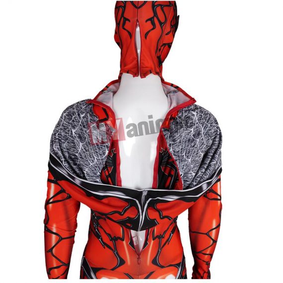 Halloween Zentai Lycra Women Venom Red Cloak Spider-Man Cosplay Tights Jumpsuit Costume