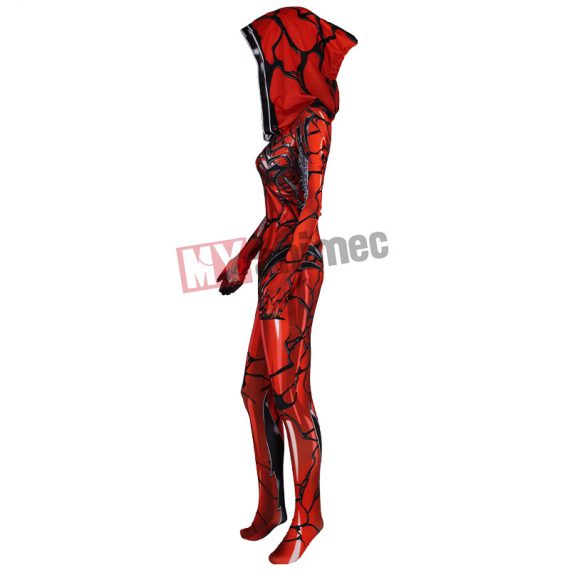 Halloween Zentai Lycra Women Venom Red Cloak Spider-Man Cosplay Tights Jumpsuit Costume