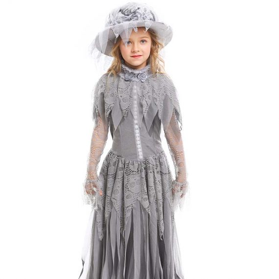 Halloween Ghost Princess Cosplay Skeleton Bridal Costume Girls Ghost Festival Party
