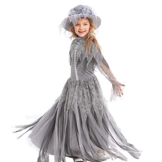 Halloween Ghost Princess Cosplay Skeleton Bridal Costume Girls Ghost Festival Party