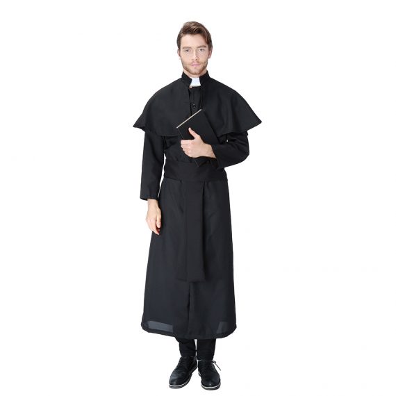 Cosplay Halloween Easter Carnival Adult Male Priest Play Costume in Europe and America