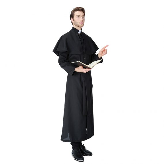 Cosplay Halloween Easter Carnival Adult Male Priest Play Costume in Europe and America