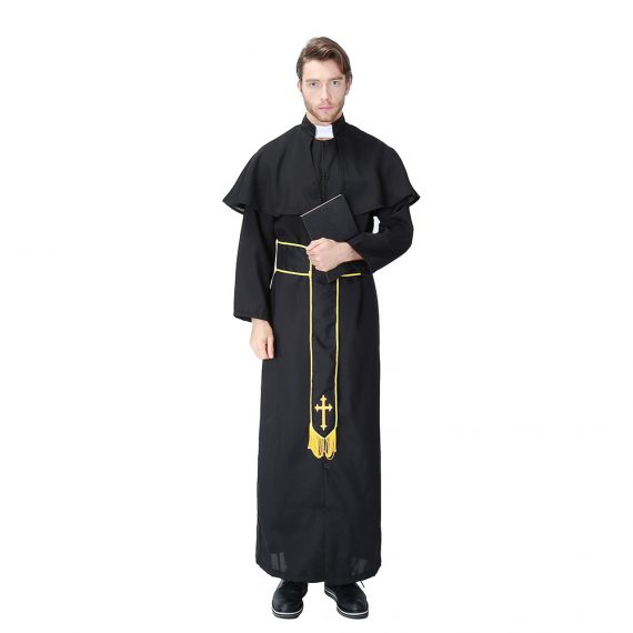 Cosplay Halloween Easter Carnival Adult Male Priest Play Costume in Europe and America