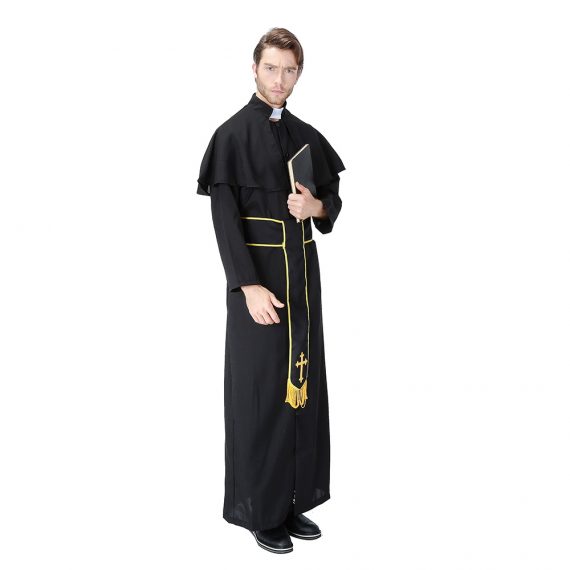Cosplay Halloween Easter Carnival Adult Male Priest Play Costume in Europe and America